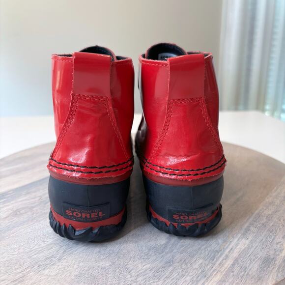 Sorel Women’s Red Duck Boots Waterproof NL2511-622 Lace Up Snow Winter Boot Sz 8 - Picture 7 of 10